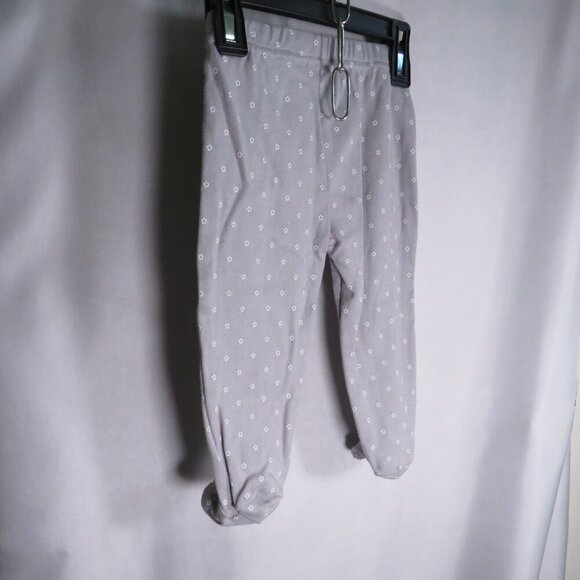 Baby Gray Stars Hat - Cap, Footed Pants & Bodysuit Long sleeve 3pc NEW cotton - Picture 5 of 13